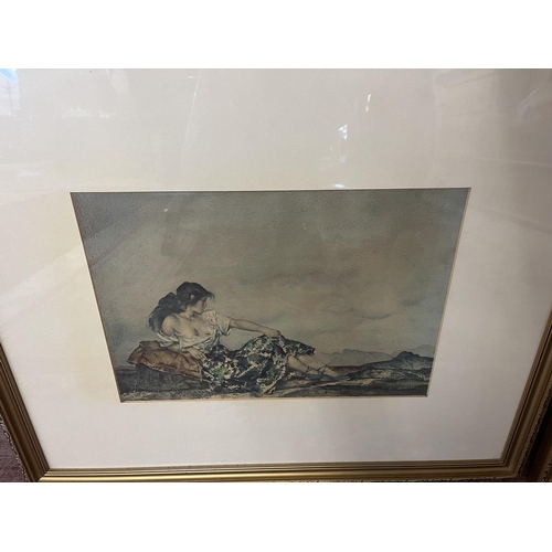 220 - 4 x Sir William Russel Flint prints: The Millers Daughter, Francine, Marie & Simone, Strangers i... 