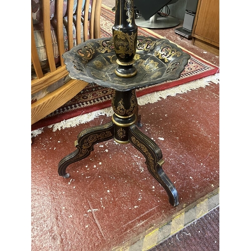 235 - Victorian hand decorated papier mache table