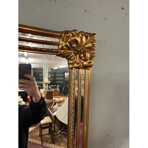 261 - Large gilt framed overmantle mirror - Approx overall size: 184cm x 114cm