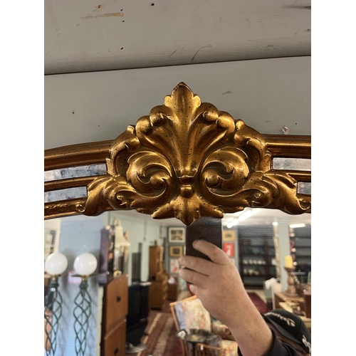 261 - Large gilt framed overmantle mirror - Approx overall size: 184cm x 114cm