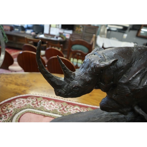 294 - Bronze - Charging Rhinoceros by Dylan Lewis (widely recognised as one of the world’s foremost sculpt... 