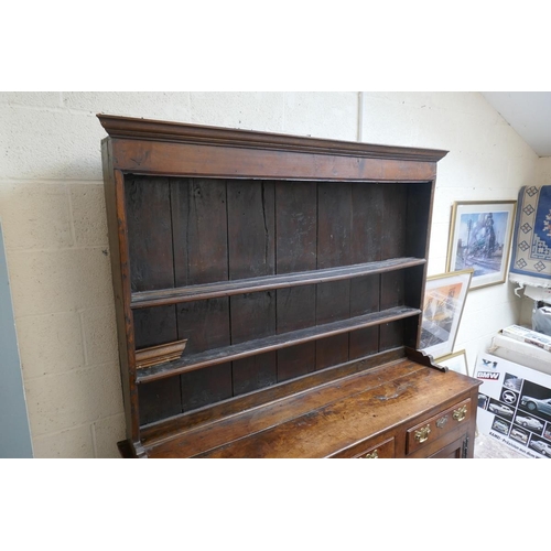 324 - Early oak dresser - Approx size: W: 162cm D: 50cm H: 197cm