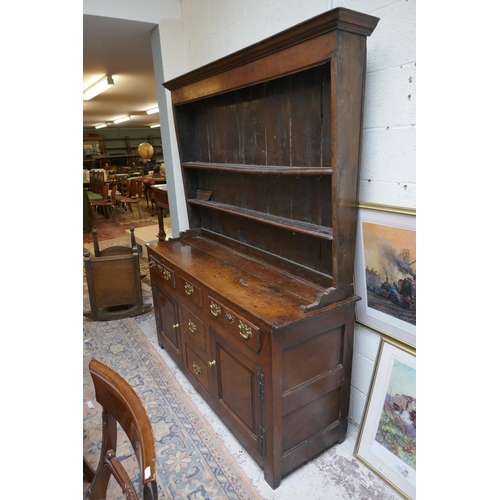 324 - Early oak dresser - Approx size: W: 162cm D: 50cm H: 197cm