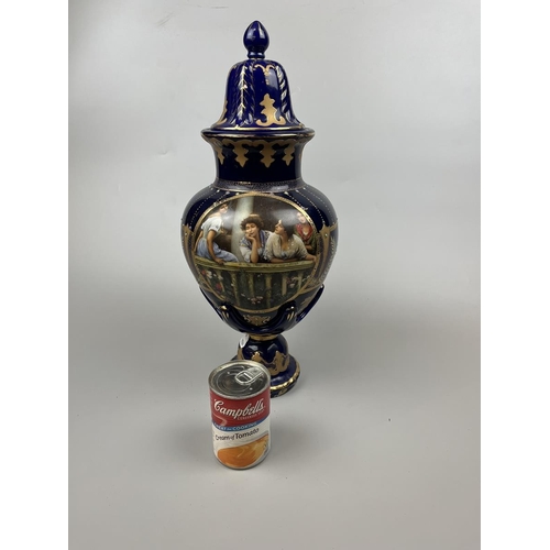 92 - Limoges lidded urn - Approx height: 46cm