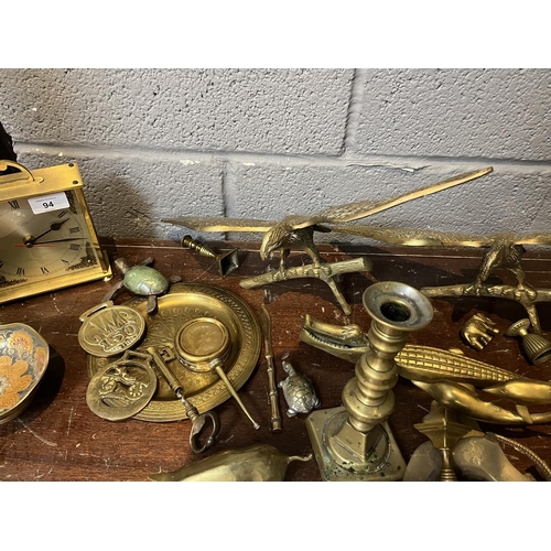 94 - Collection of brass