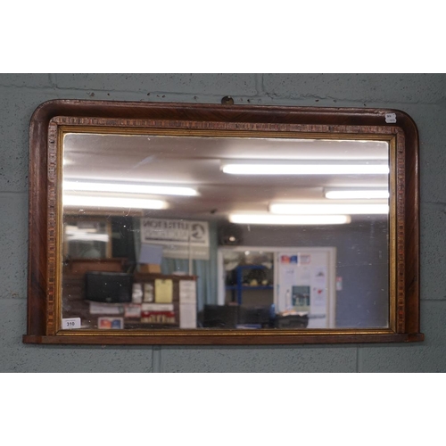 310 - Inlaid overmantel mirror