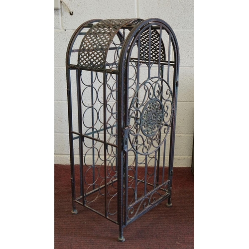 350 - Lockable metal wine rack