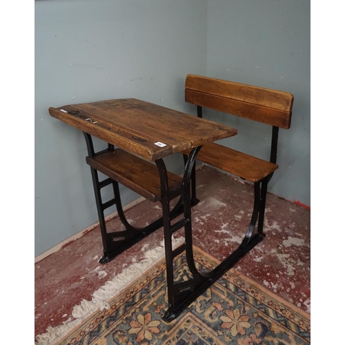 394 - Victorian school desk originally from Bromsgrove school