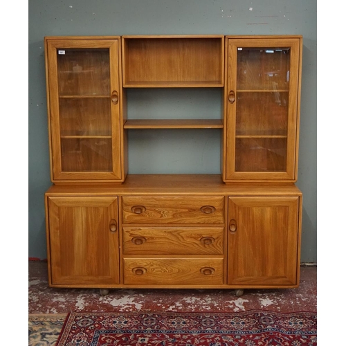 395 - Ercol blonde elm sideboard - Approx size: W: 156cm D: 44cm H: 162cm