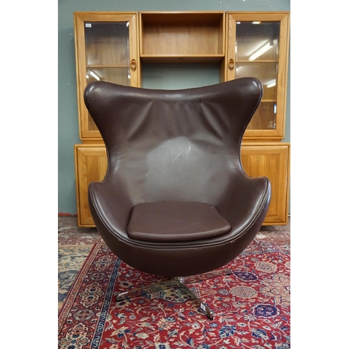 397 - 60's retro reclining swivel egg chair