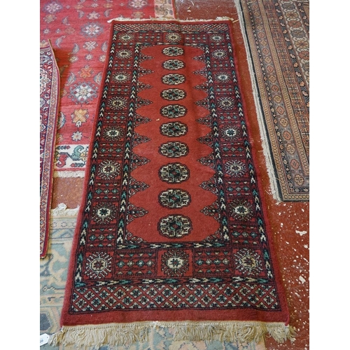 400 - Hand woven wool on cotton runner - Northern Iran - Approx size: 200cm x 76cm