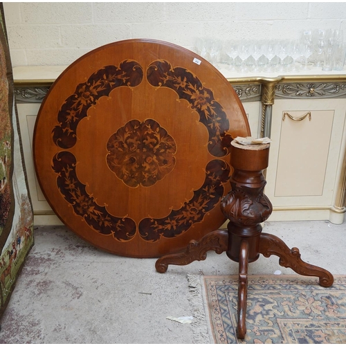 416 - Italianate circular inlaid table