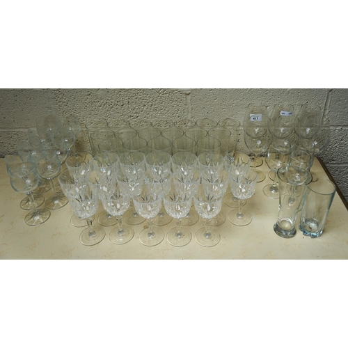 417 - Large collection of assorted glasses