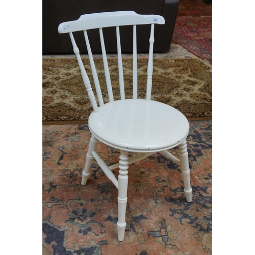 436 - Antique painted penny seat chair