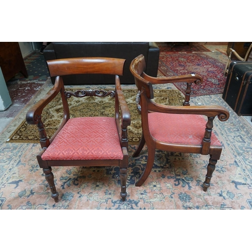 441 - Pair of Regency mahogany armchairs