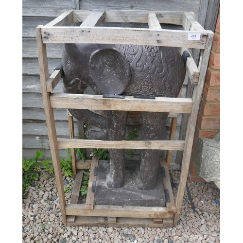 455 - Large stone elephant - Approx height: 90cm