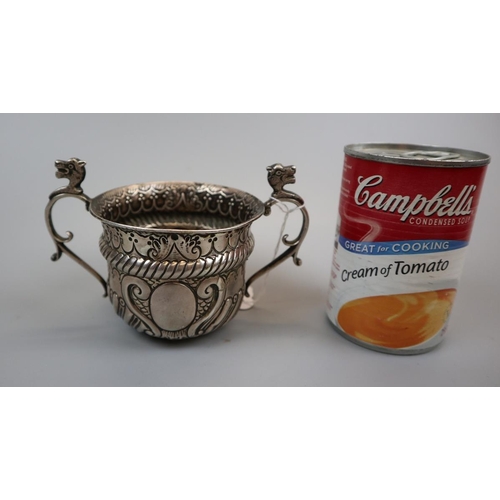 10 - Silver wine porringer - Approx weight: 158g