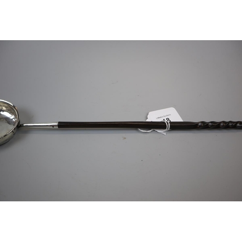 18 - Hallmarked silver toddy ladle with baleen handle