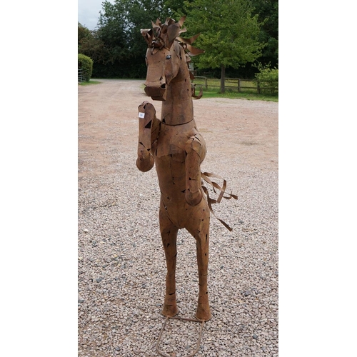 318 - Large metal art Horse - Approx height: 165cm