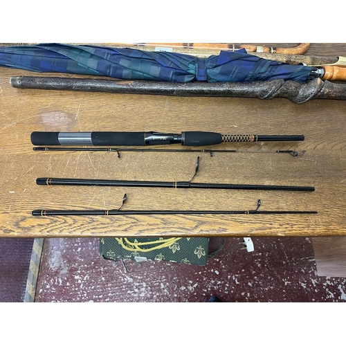 333 - Coarse fishing rods - Shimano Exage STC 330H in original tube, Shakespeare Ugly Stick 2 piece in ori... 