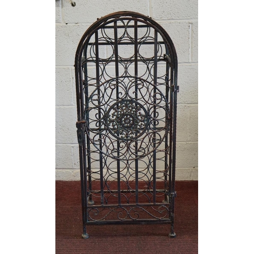 350 - Lockable metal wine rack