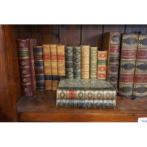 364 - Collection of mostly antique books to include the History of Architecture