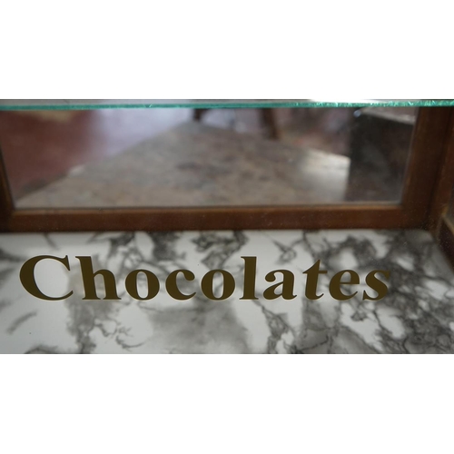 368 - Cadbury's chocolate countertop display cabinet - Approx size: W: 46cm D: 24cm H: 40cm