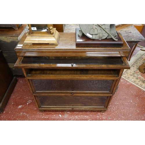 383 - Antique barristers bookcase - Approx size: W: 90cm D: 29cm H: 101cm