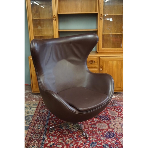 397 - 60's retro reclining swivel egg chair