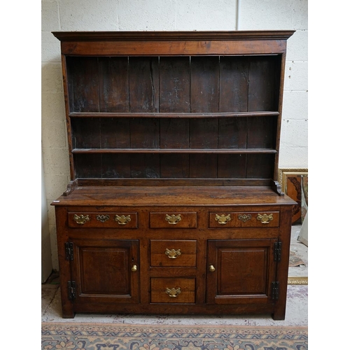 407 - Early oak dresser - Approx size: W: 162cm D: 50cm H: 197cm