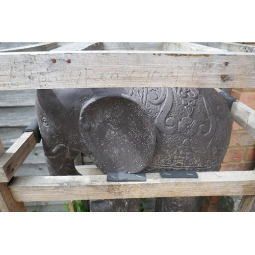 455 - Large stone elephant - Approx height: 90cm