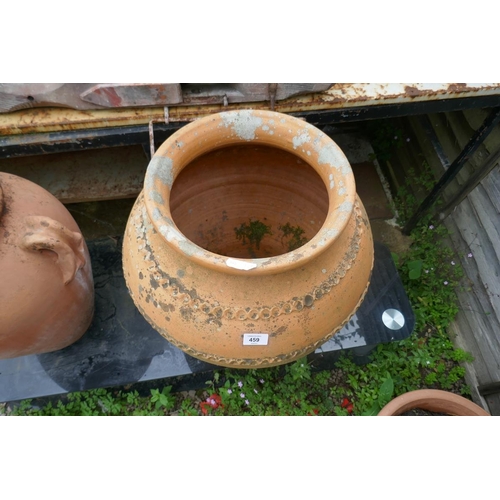 459 - Large decorative terracotta urn - Approx height: 54cm