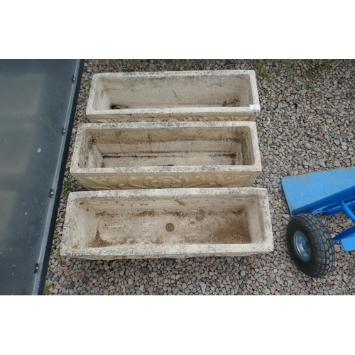 465 - 3 stone trough planters