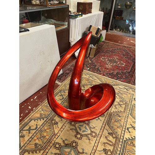 340 - Large red modern art sculpture A/F