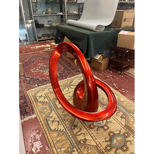 340 - Large red modern art sculpture A/F