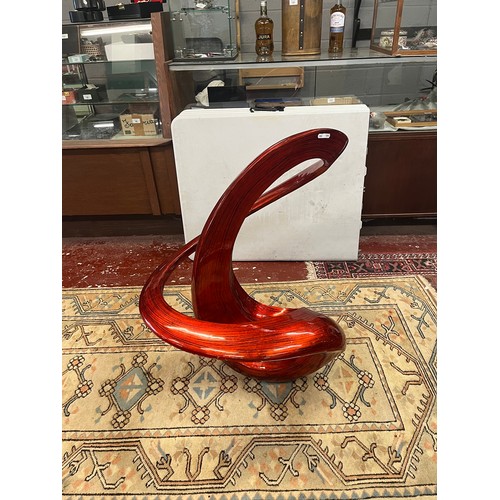 340 - Large red modern art sculpture A/F