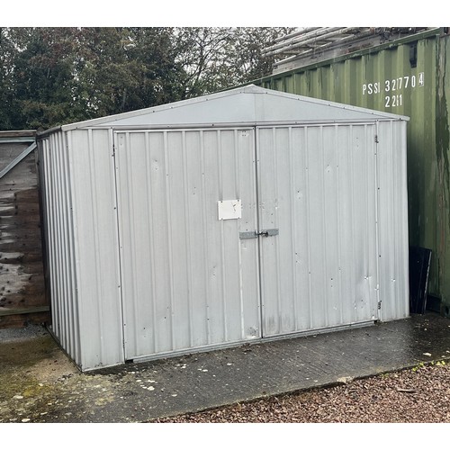 332 - LATE ENTRY - Large galvanised metal garage - Approx. size 3m x 6m