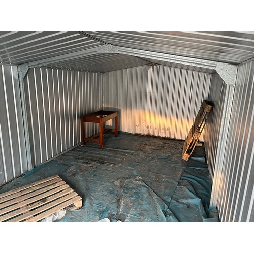 332 - LATE ENTRY - Large galvanised metal garage - Approx. size 3m x 6m