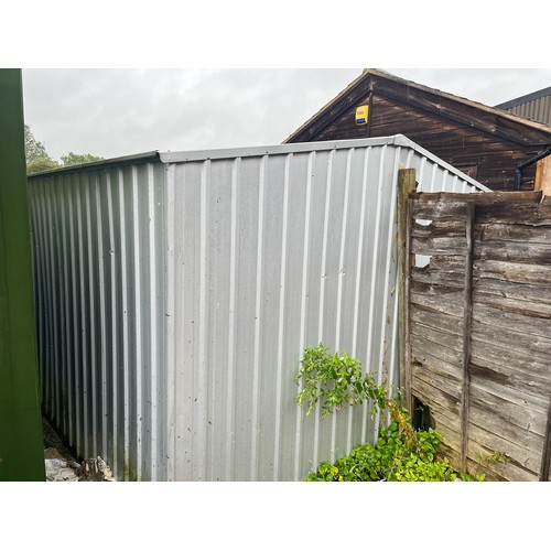 332 - LATE ENTRY - Large galvanised metal garage - Approx. size 3m x 6m