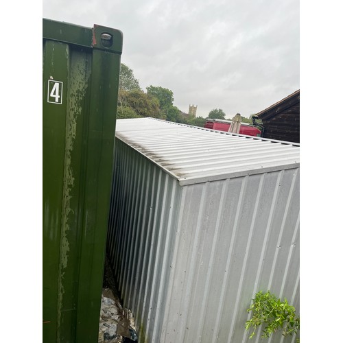 332 - LATE ENTRY - Large galvanised metal garage - Approx. size 3m x 6m