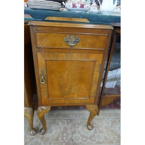 208 - Pair of walnut bedside cabinets