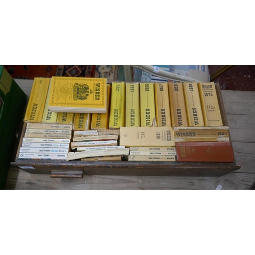 216 - Collection of Wisden Cricketers Almanac together with other cricketing books