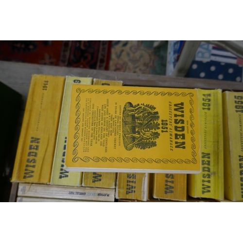 216 - Collection of Wisden Cricketers Almanac together with other cricketing books