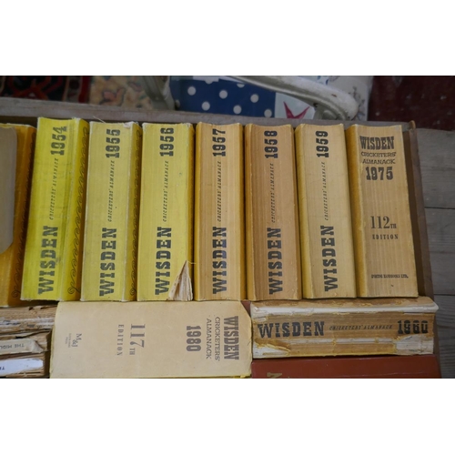 216 - Collection of Wisden Cricketers Almanac together with other cricketing books