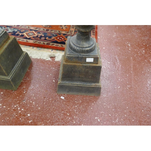 383 - Pair of large cast iron urns - Approx Height 85cm