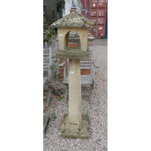 385 - Stone bird table - Approx height 142cm