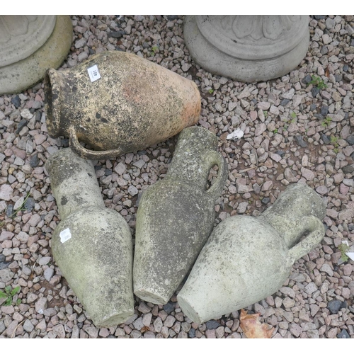 401 - Collection of terracotta garden urns