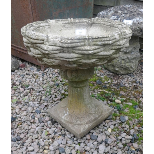 407 - Stone pedestal planter