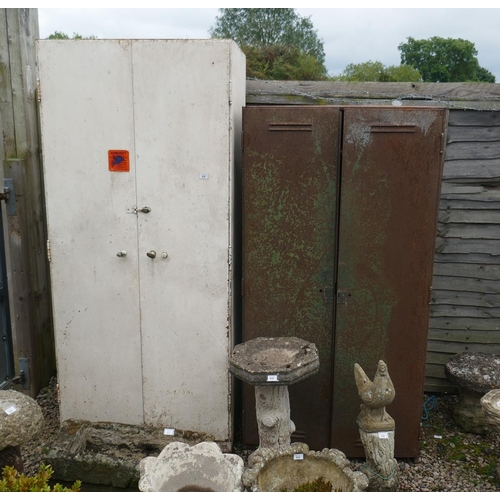 416 - 2 vintage metal storage cabinets