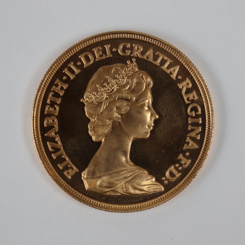1984 22ct gold proof £5 coin